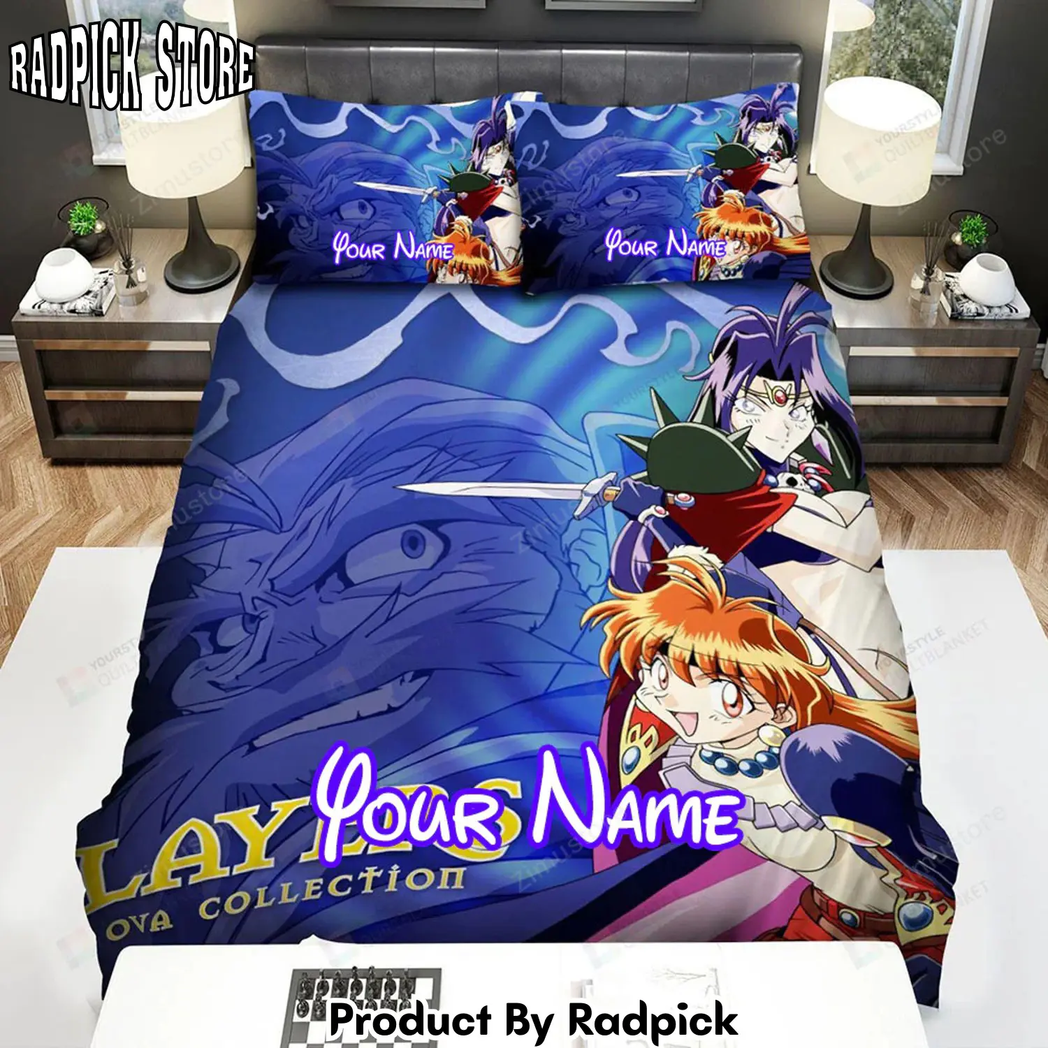Radpick slayers anime bed sheets spread comforter duvet cover personalized name bedding sets rp3272278